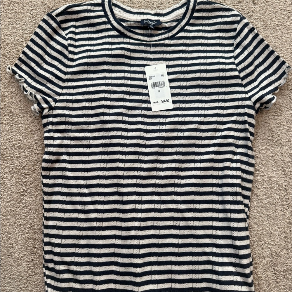 Striped Navy and White Top by Splendid, brand new